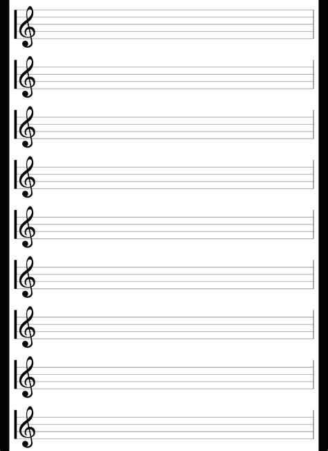 blank sheet  treble clef staff blank sheet  sheet