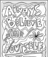 Inspirational Printable Quote Colouring Soziales Moving Believe Beth Kinman Rosie Geburtstagskalender Classroomdoodles sketch template