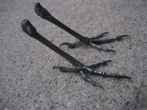 woodland metal bird feet sculptural