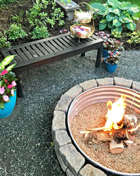 pictures   build  gas fire pit   backyard