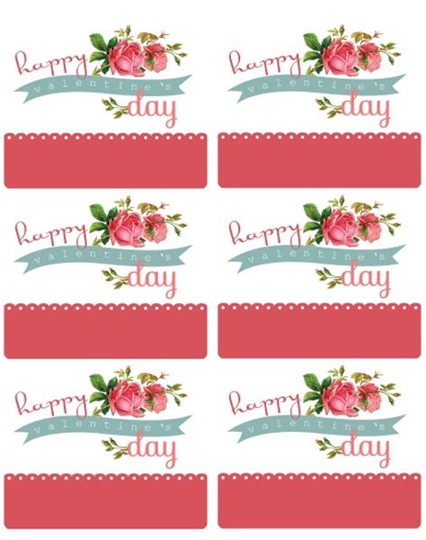valentines day labels  roses  printable labels templates
