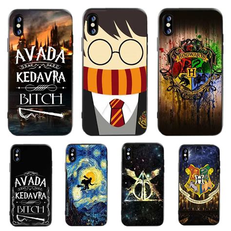harry potter hogwarts pattern soft silicone phone cases cover  iphone