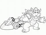 Coloring Mario Pages Kart Wii Popular sketch template