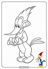 Woody Woodpecker sketch template