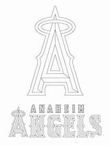 Coloring Angels Baseball Mlb Logo Pages Anaheim Printable Sport Angeles Los Print Major League Search Again Bar Case Looking Don sketch template
