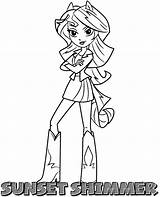 Coloring Shimmer Sunset Pages Equestria Pony Little Girls Girl Sheet Comments sketch template