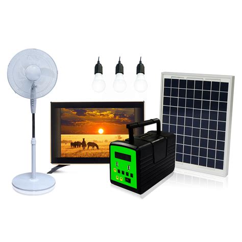 portable solar home energy power system    tv solar light product radio mp  table