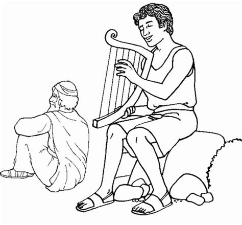 david spares saul coloring page coloring pages