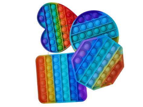 Buy Icoolio Fidget Toys Rainbow Pop It Set Pop It Fidget Toy Pack