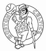 Celtics Coloring Boston Pages Getcolorings Court Kids sketch template