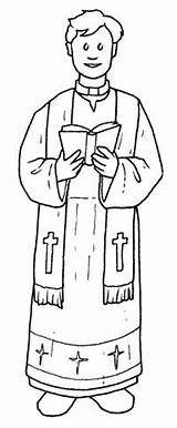 Sacerdote Sacerdotes Iglesia Catechism sketch template