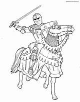 Coloring Pages Crusader Knights Knight Getdrawings sketch template
