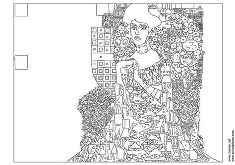 coloring page gustav klimt  printable coloring pages img