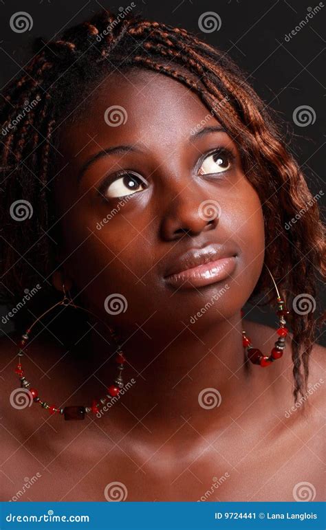 belle fille africaine image stock image du femme visage 9724441