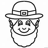 Leprechaun Face Coloring Clipart Pages Patrick St Drawing Cartoon Printable Clip Outline Happy Smiley Patricks Cliparts Rainbow Draw Saint Symmetry sketch template