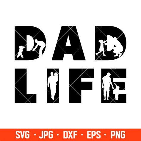 dad life svg fathers day svg  dad svg cricut silhouette vector