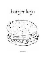 Keju Burger Coloring Change Template sketch template