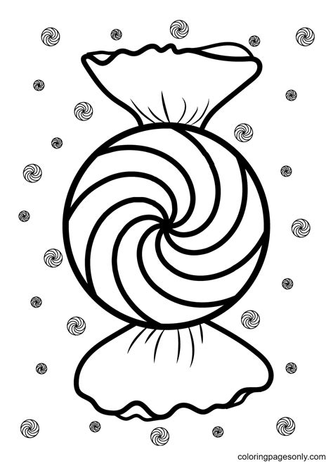 big swirl candy coloring page  printable coloring pages