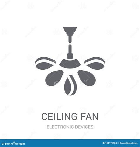 ceiling fan icon trendy ceiling fan logo concept  white background