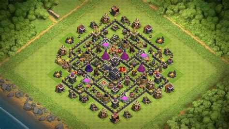 town hall  hybrid base  copy link base  clans