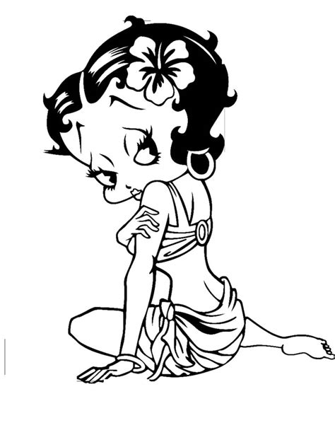 coloriages betty boop dessins animés album de coloriages