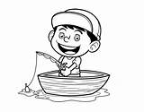 Fishing Boy Little Coloring Boat Dibujo Getdrawings Pages Viking Coloringcrew Drawing Getcolorings sketch template