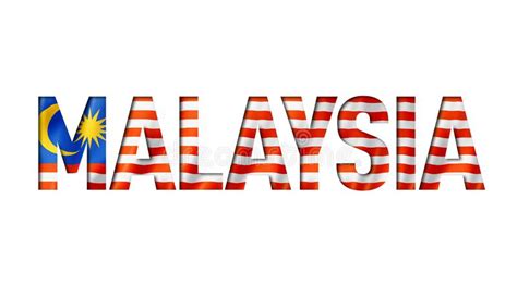 malaysian flag text font stock illustration illustration