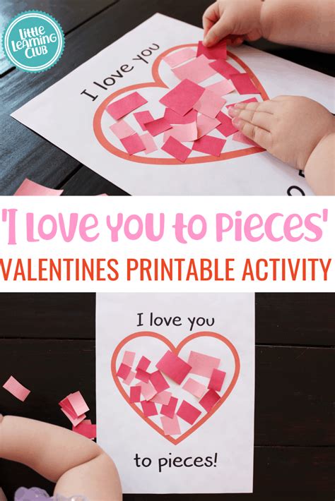love   pieces valentines printable  learning club