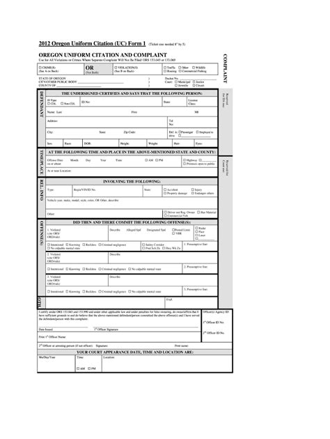 Practice Fillable Uniform Citation Fill Out And Sign Printable Pdf
