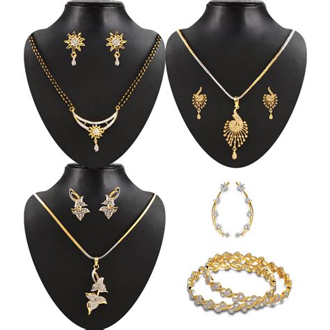 buy  gold plated cz jewellery collection     price  india  naaptolcom