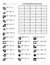 Factoring Quadratic Expressions Aric sketch template