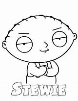 Stewie Guy Coloring Family Pages Griffin Drawings Printable Peter Drawing Cartoon Gangster Print Colouring Color Clipart Stewi Happy Face Kids sketch template