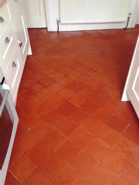 Quarry Tiled Hallway Floor Cleaned And Sealed In Brixton East Surrey