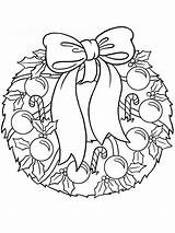 Wreath Coloring Pages Printable Holiday Recommended Mycoloring Color sketch template