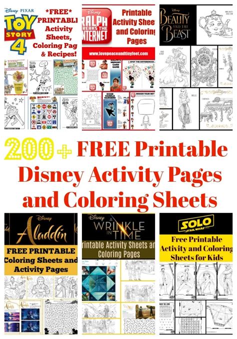 disney printables activity sheets coloring pages  recipes
