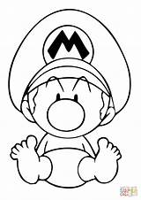 Coloring Mario Baby Pages Printable Supercoloring Drawing sketch template
