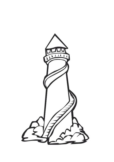 eps lighthouse  printable coloring  pages  kids number