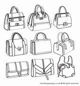 Handbags Handbag Purses sketch template