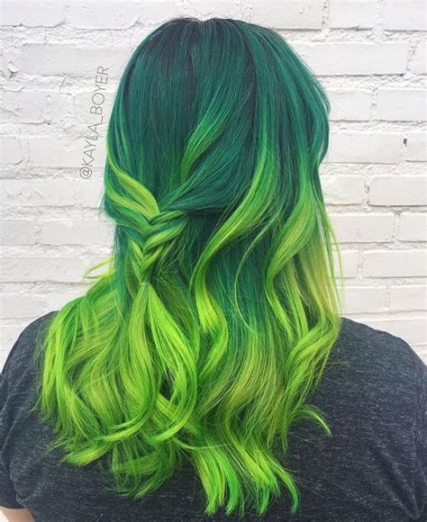 pin  diamondroseev  green hair green hair colors green hair vivid hair color