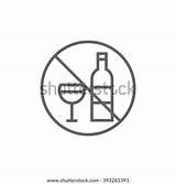 Alcohol Anti Icon Sign Line Shutterstock sketch template