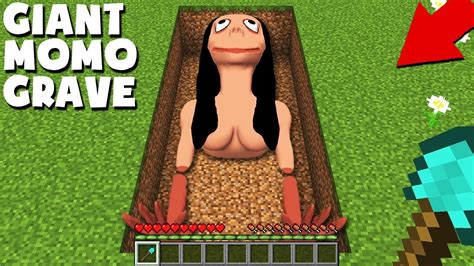 realistic giant momo grave  minecraft scary giant grave youtube