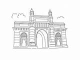 India Gate Drawing Paintingvalley sketch template