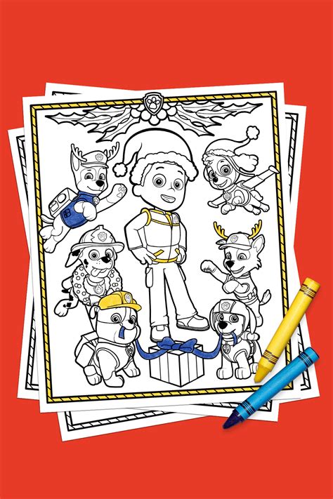 paw patrol holiday coloring pack nickelodeon parents