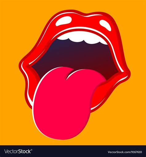 mouth sticking tongue out royalty free vector image
