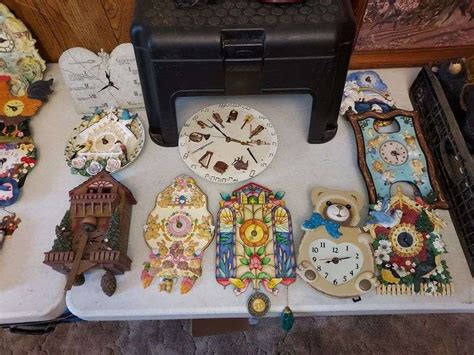 assorted decorative wall clocks isabell auction