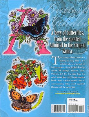 butterfly alphabet coloring book  carol schmidt paperback barnes