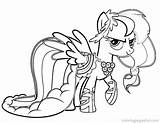 Pony Little Rarity Coloring Colouring Online sketch template