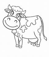 Cow Koe Kleurplaat Kuh Vaca Coloringpages Malvorlage Cows פרה Kleurplaten Koeien Dieren Worksheets sketch template