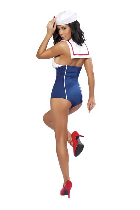 adult pinup sailor woman romper costume 49 99 the costume land