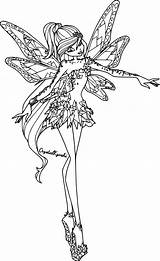 Winx Colorier Tynix Enchantix Bloomix Fille Transformation Stampare Lineart Fata Hada sketch template